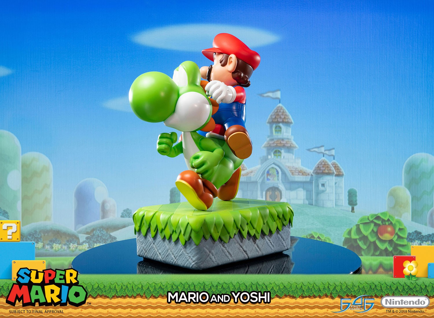 FIRST 4 FIGURE Super Mario - Mario et Yoshi : Édition standard - Statue en résine (Multicolore)