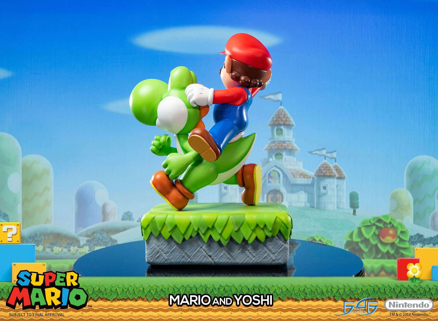 FIRST 4 FIGURE Super Mario - Mario et Yoshi : Édition standard - Statue en résine (Multicolore)