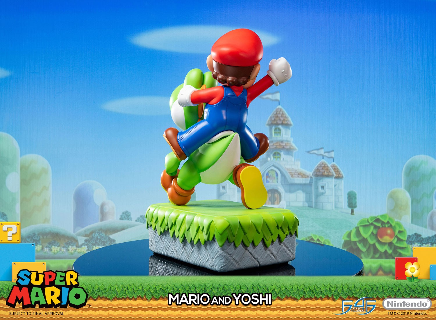 FIRST 4 FIGURE Super Mario - Mario et Yoshi : Édition standard - Statue en résine (Multicolore)