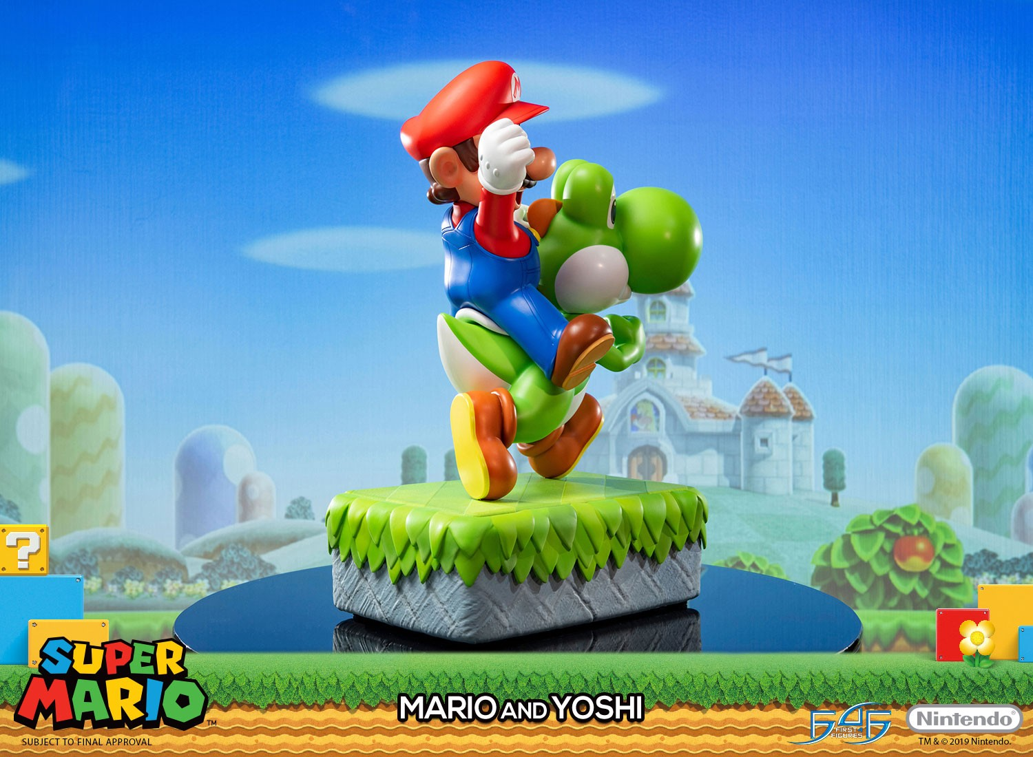 FIRST 4 FIGURE Super Mario - Mario et Yoshi : Édition standard - Statue en résine (Multicolore)