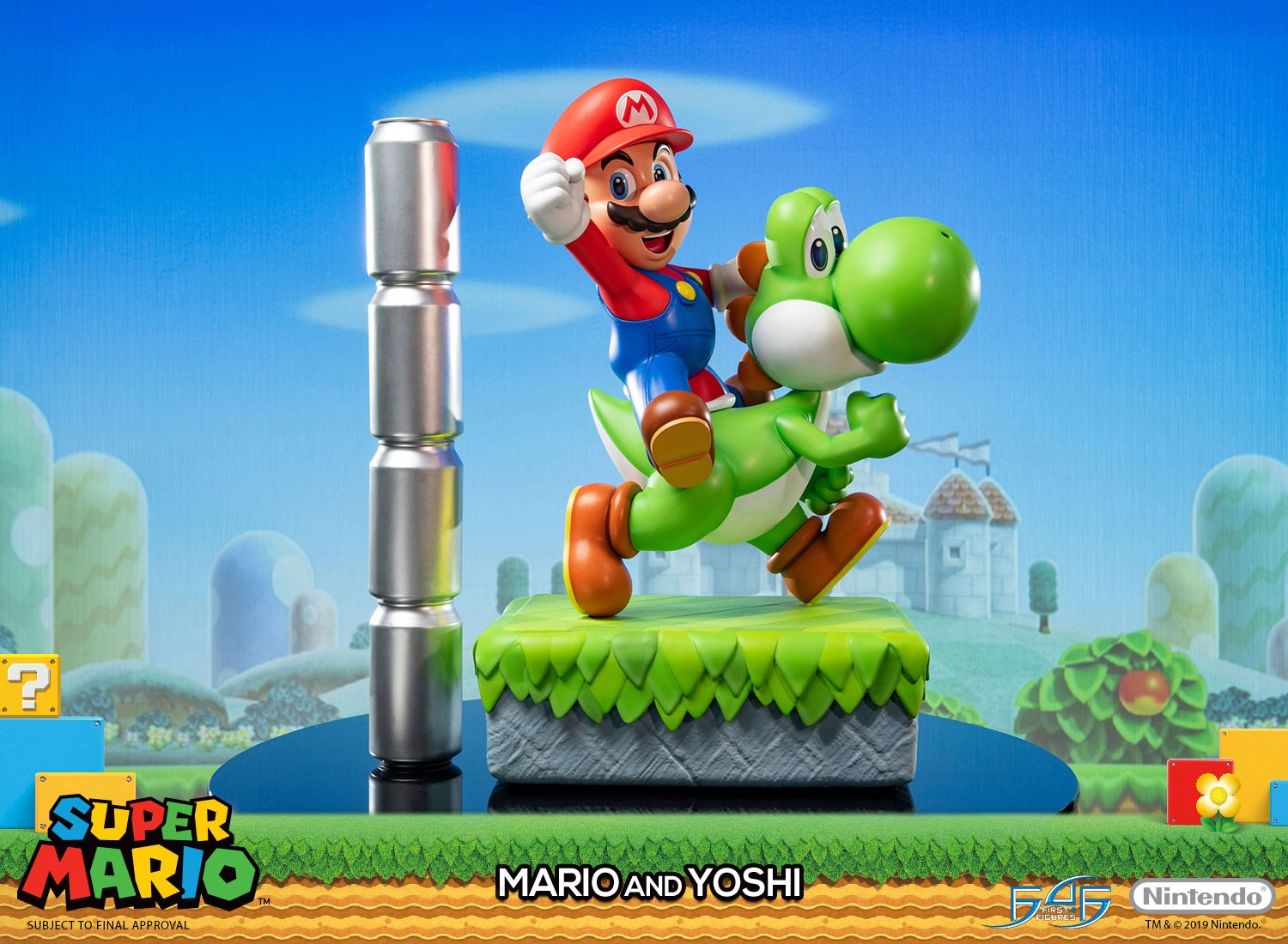 FIRST 4 FIGURE Super Mario - Mario et Yoshi : Édition standard - Statue en résine (Multicolore)