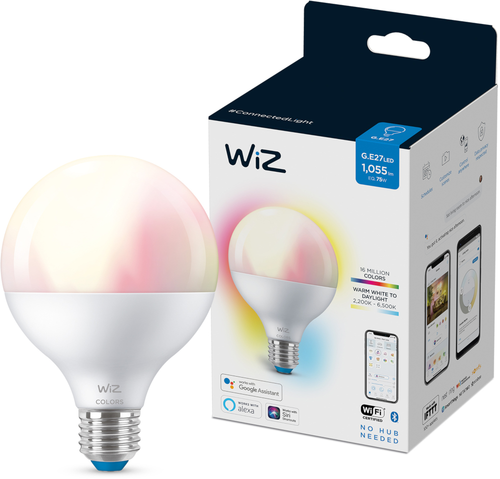 Wiz slimme lamp, meerkleurig, voor de doos met functies.