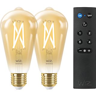 WIZ LED-lamp WiFi E27 50 W - 2 stuks + WIZmote (55015500)