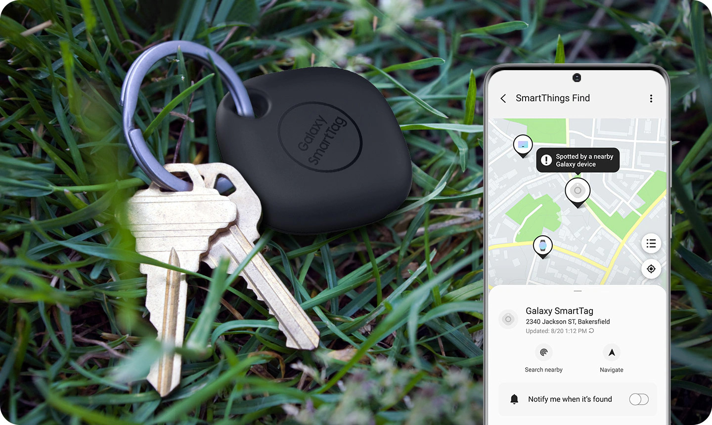 SAMSUNG Galaxy Smart Tag Traqueur d'objets Oatmeal (EI-T5300BAEGEU)