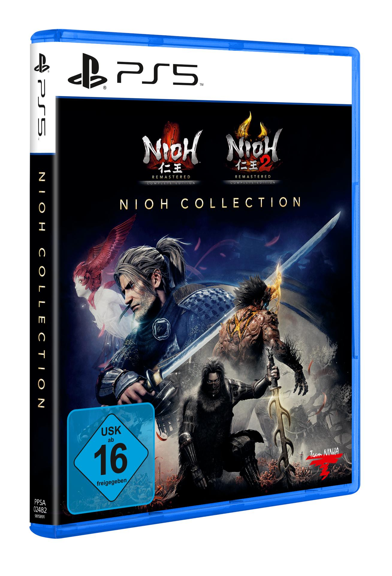 PlayStation 5 Spielhülle mit Nioh Collection Artwork, USK 16 Siegel.
