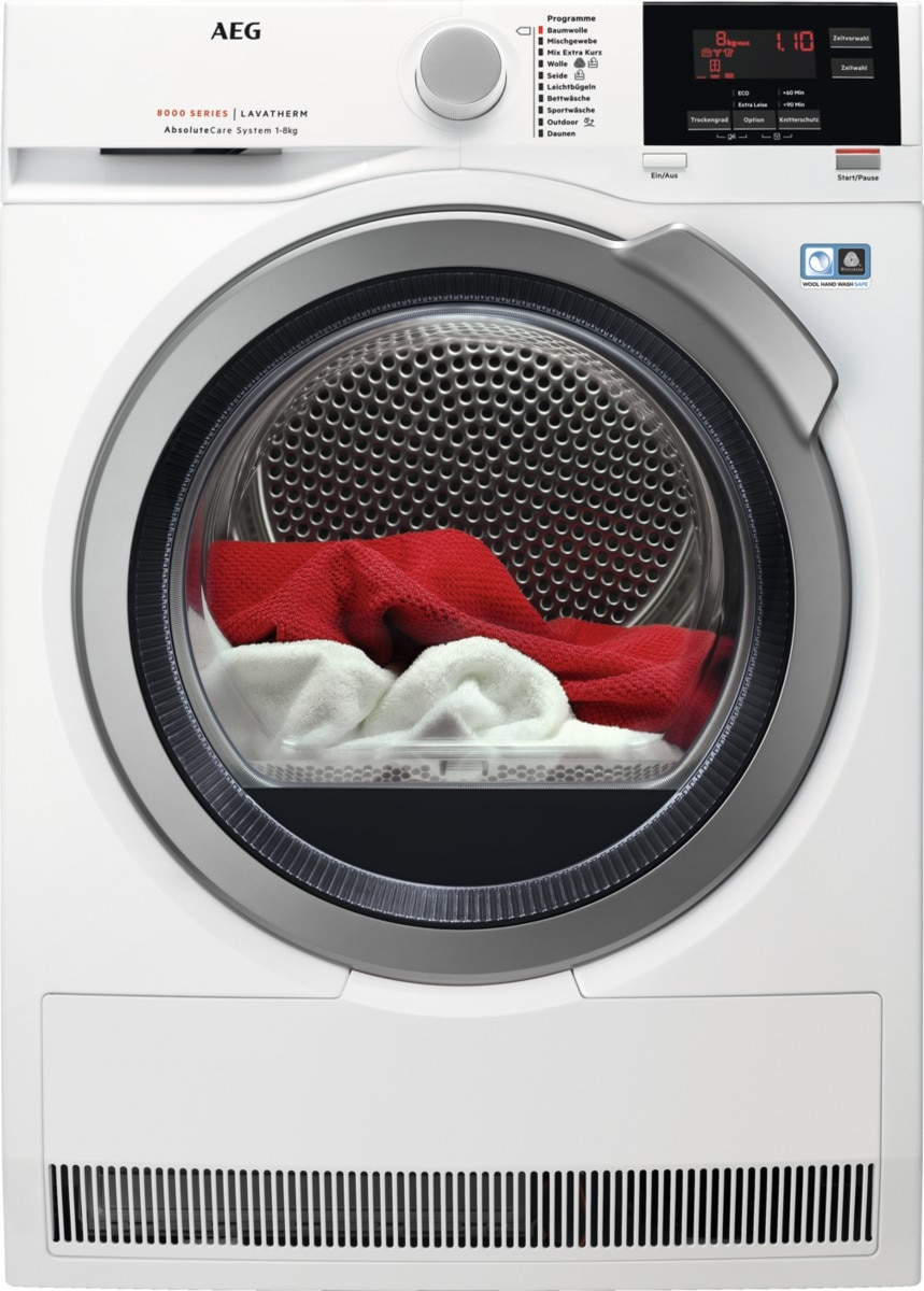 AEG T8DBA3 Wärmepumpentrockner (8 kg, A+++, Weiß)