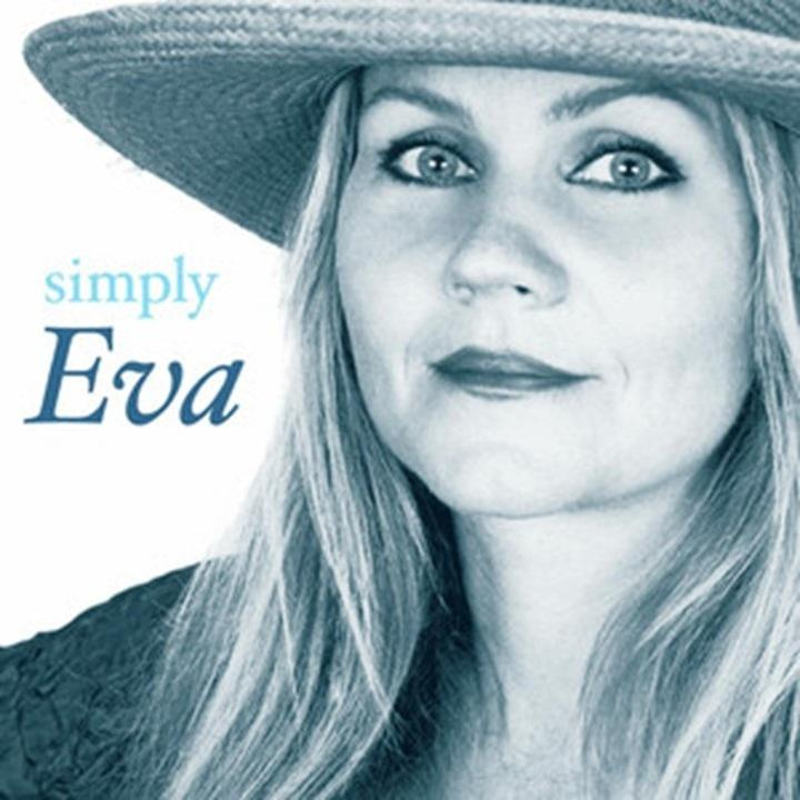 Albumcover von Eva mit einer Frau mit Hut. Text einfach Eva steht auf der linken Seite des Covers.
