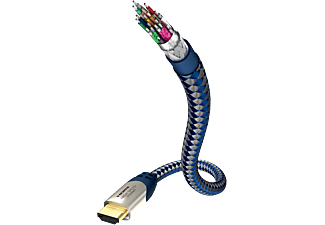 INAKUSTIK 00423007 - Câble HDMI (Bleu/Argent)