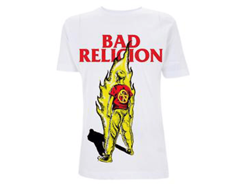 PLASTICHEAD MERCHANDISE BAD RELIGION BOY ON T-Shirt FIRE