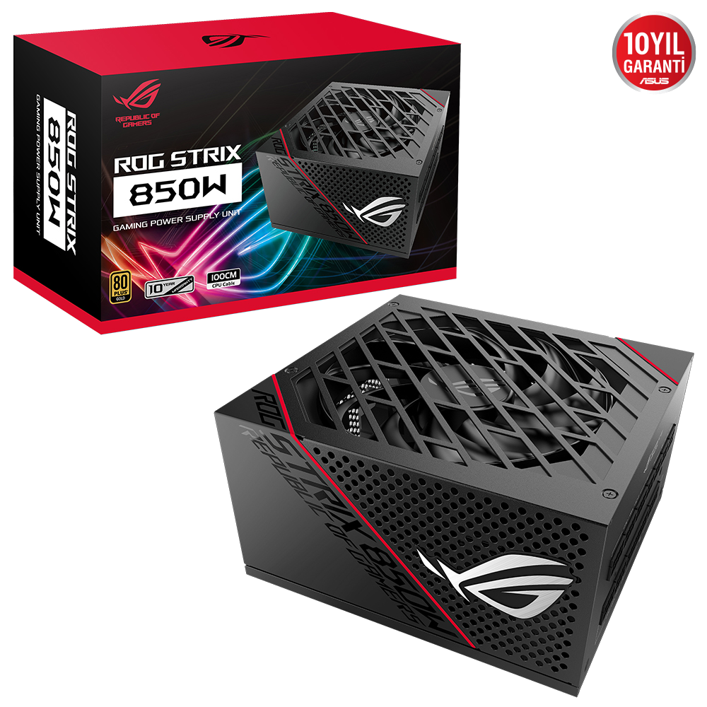 ASUS Rog-Strix-850G 80 Plus Gold Japon Kapasitörler 850W Modüler Güç Kaynağı 