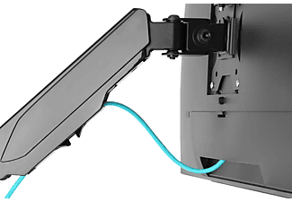 DIGITUS Single Monitorhalter mit Gasdruckfeder für Wandmontage, 17-32 Zoll, max. 8kg, Schwarz