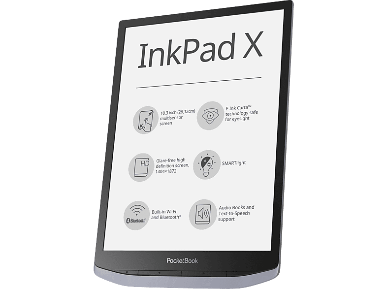 POCKETBOOK InkPad X Metallic Grey 32 GB eBookReader Grau, 26.12 ( 32