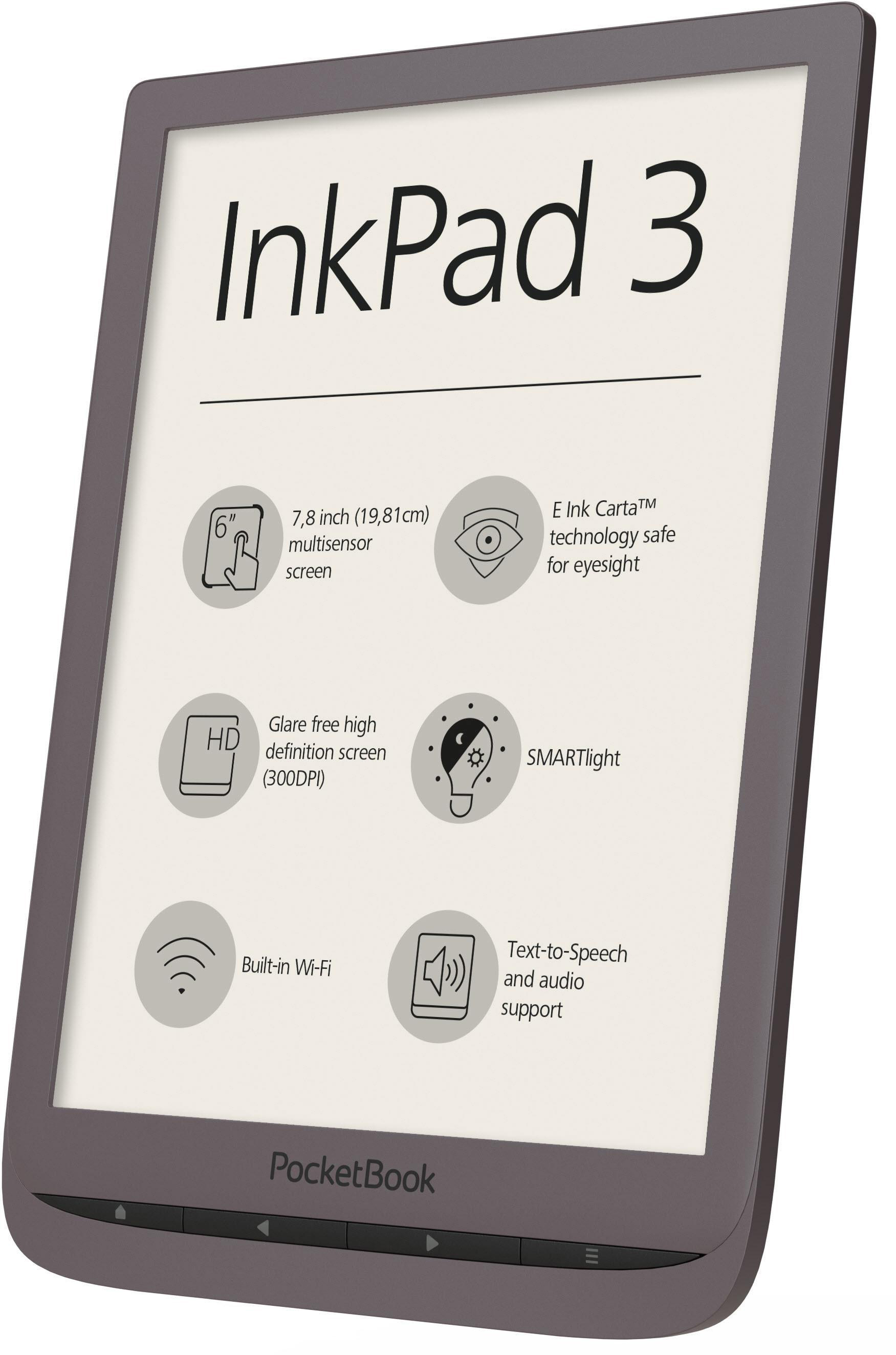POCKETBOOK InkPad 3 Dark Brown  8 GB eBook-Reader Braun