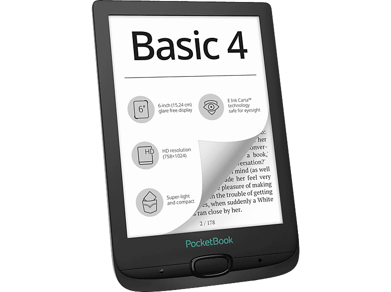 Black GB 4 eBook-Reader 8 Basic Schwarz POCKETBOOK