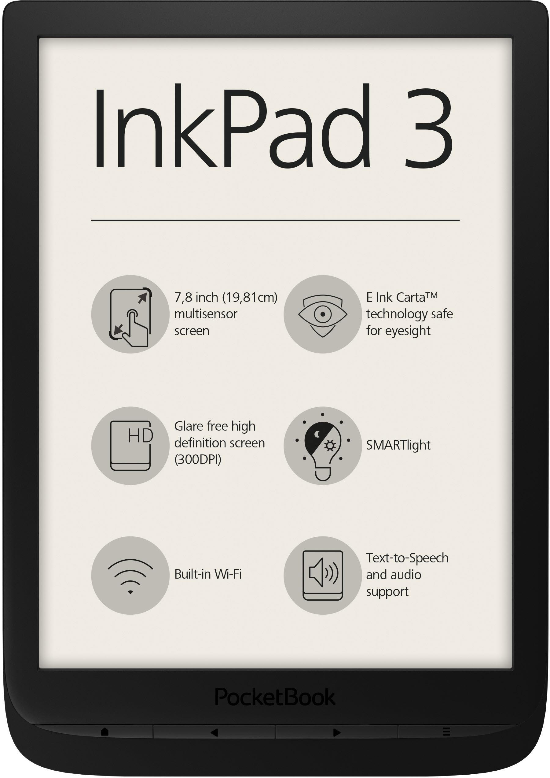 POCKETBOOK InkPad 3 Black  8 GB eBook-Reader Schwarz