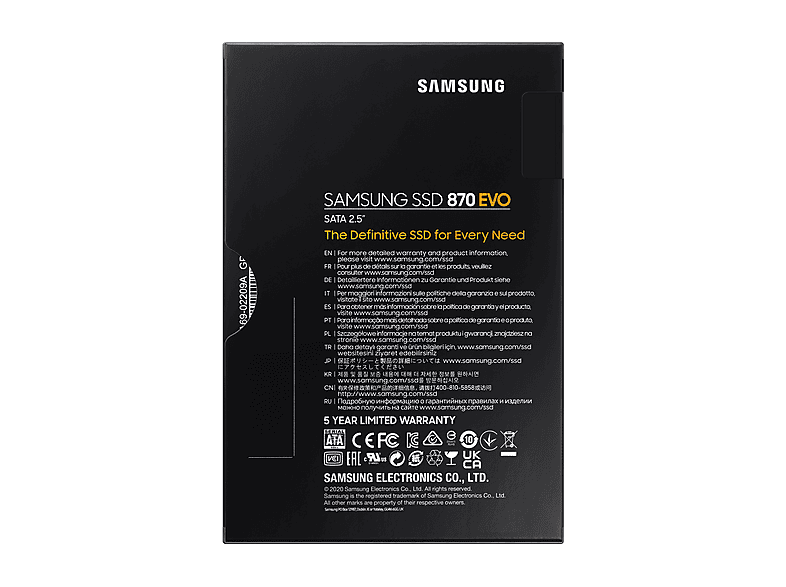 Samsung | 870 EVO SSD - 1TB - SATA 3 - 2,5 INCH - 560 Mbit/s