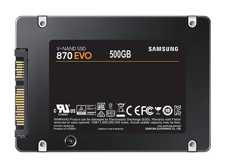 【新品未開封】Samsung 870 EVO 500GB SATA 2.5インチ Samsung | 870 EVO SSD - 500GB - SATA 3 - 2,5 INCH - 560 Mbit/s