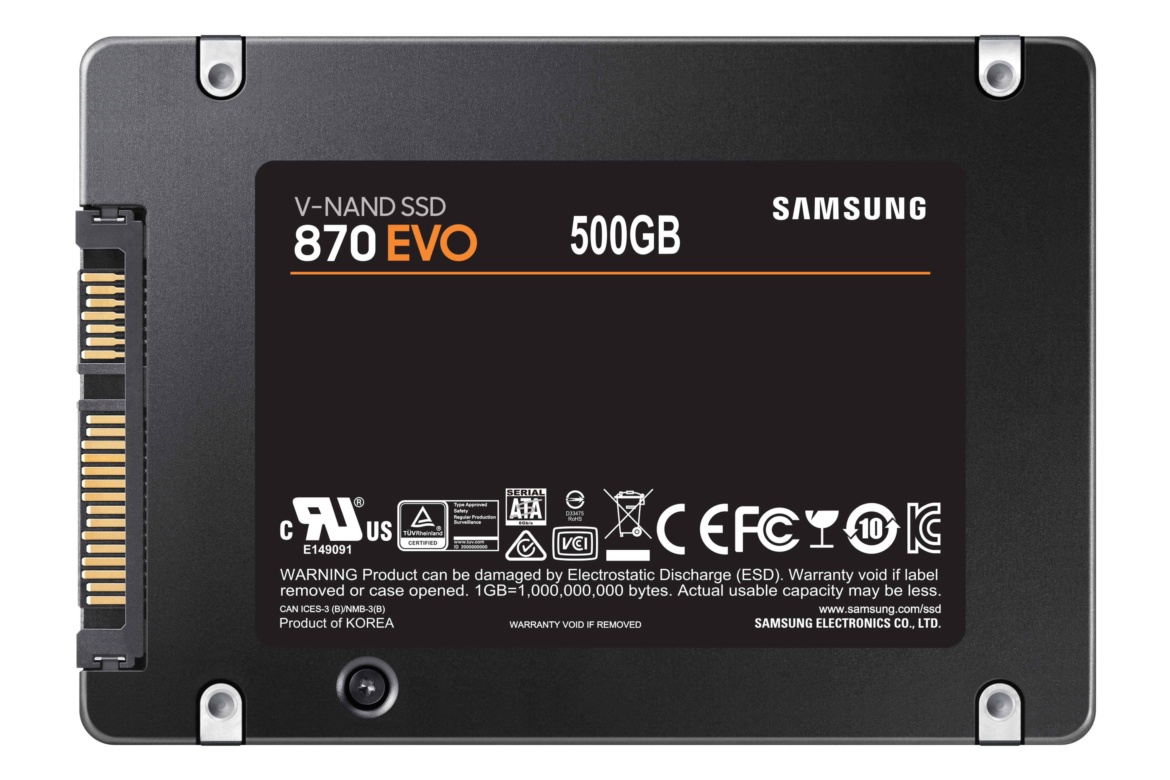 Gbps, EVO 870 500 intern GB SSD 6 Retail, SAMSUNG Festplatte SATA Zoll, 2,5