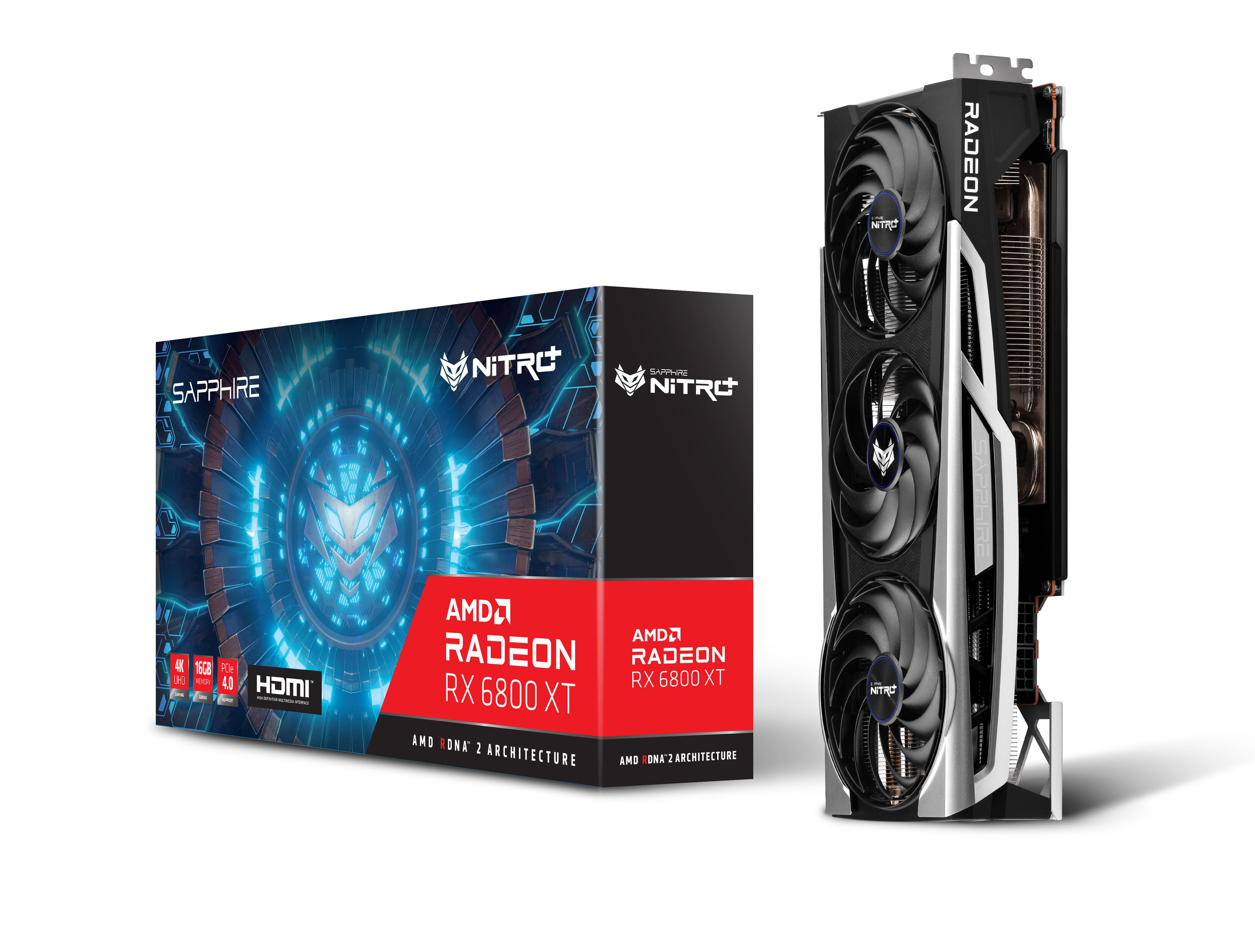 SAPPHIRE NITRO+ Radeon RX 6800 XT 16G (11304-02-20G) (AMD, Grafikkarte)