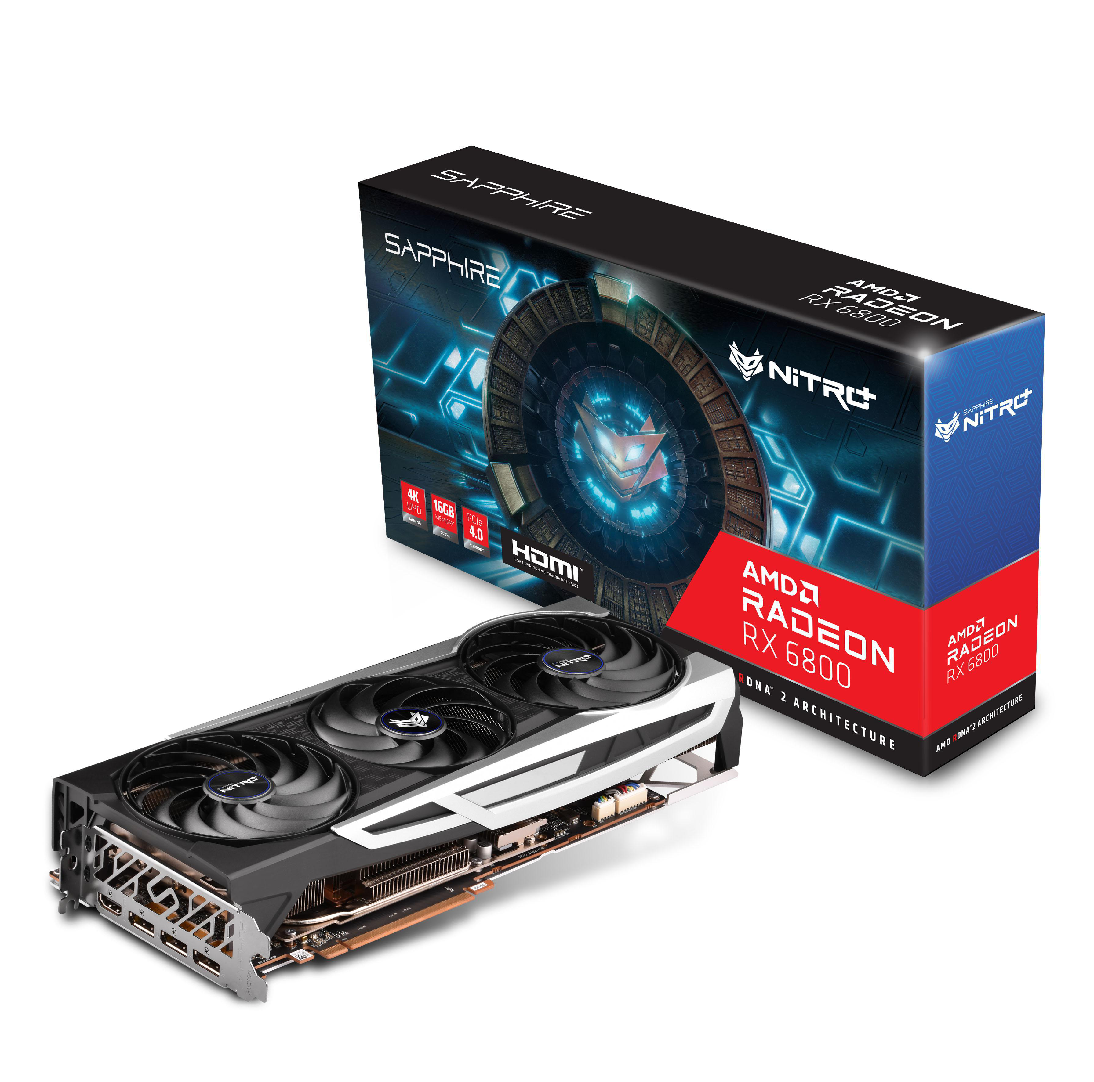 SAPPHIRE NITRO+ RX 6800 16G (11305-01-20G) (AMD, Grafikkarte)