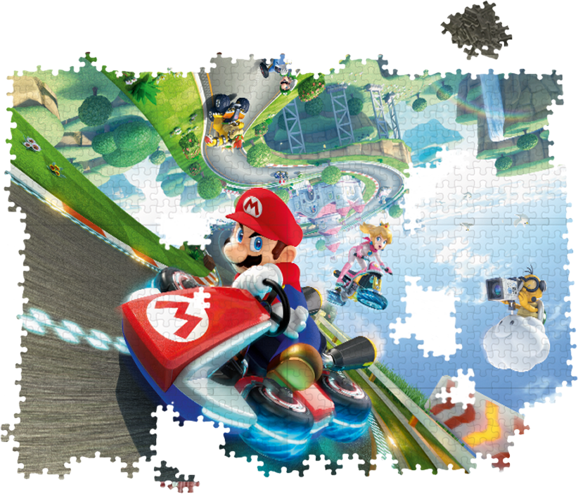 WINNING MOVES Mario Kart - Funracer - Puzzle (Multicolore)