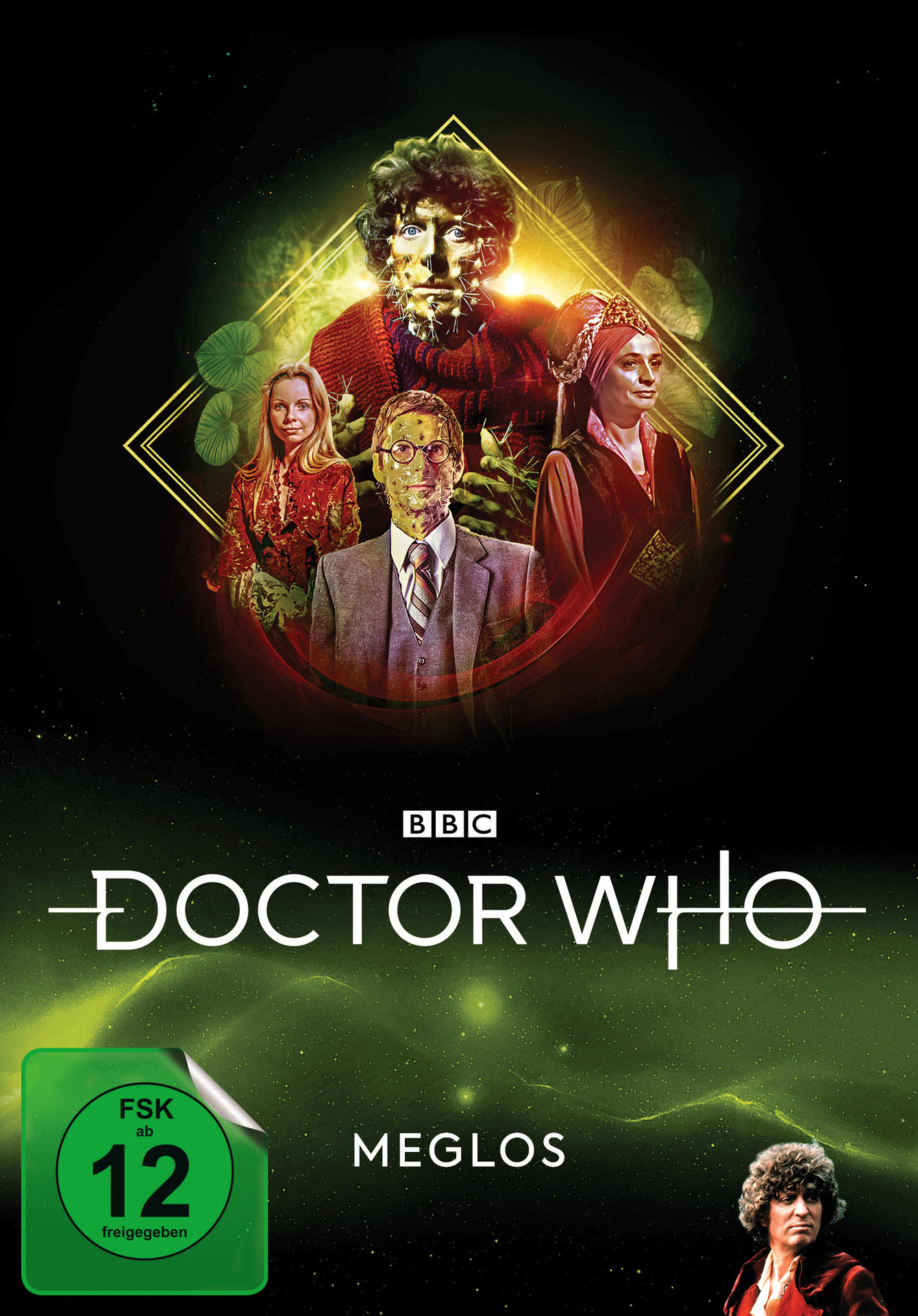 DVD-Cover mit Doctor Who-Charakteren und Text.