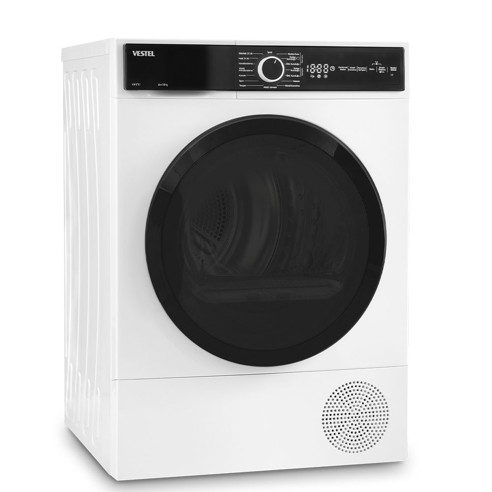 VESTEL KM 8701 A++ 8 kg Isı Pompalı Kurutma Makinesi Beyaz