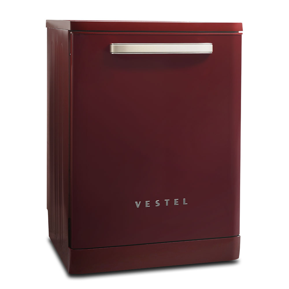 VESTEL BM 5001 Retro E Enerji Sınıfı 5 Programlı Bulaşık Makinesi Bordo