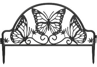GARDEN OF EDEN 11464BK Virágágyás szegély/kerítés, műanyag , 48x31cm, fekete