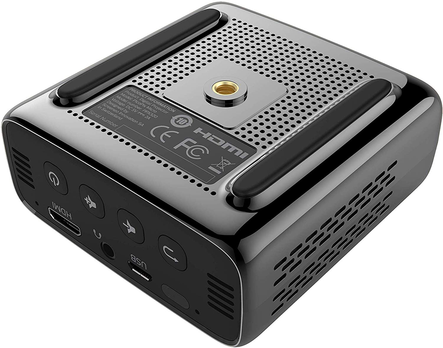 Mini proyector - Philips PicoPix MICRO, 30000 h, Mini HDMI, Batería 3h, Negro