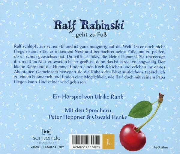Buchcover mit Text und Kirsche. Titel ist 'Ralf Rabinski'. Das Cover zeigt eine Kirsche und Text.