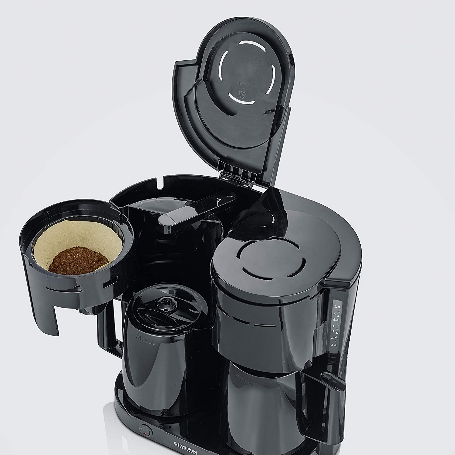 SEVERIN  Duo (KA 5829) - Koffiezetapparaat - Inhoud (waterreservoir): 1,6 l - Zwart