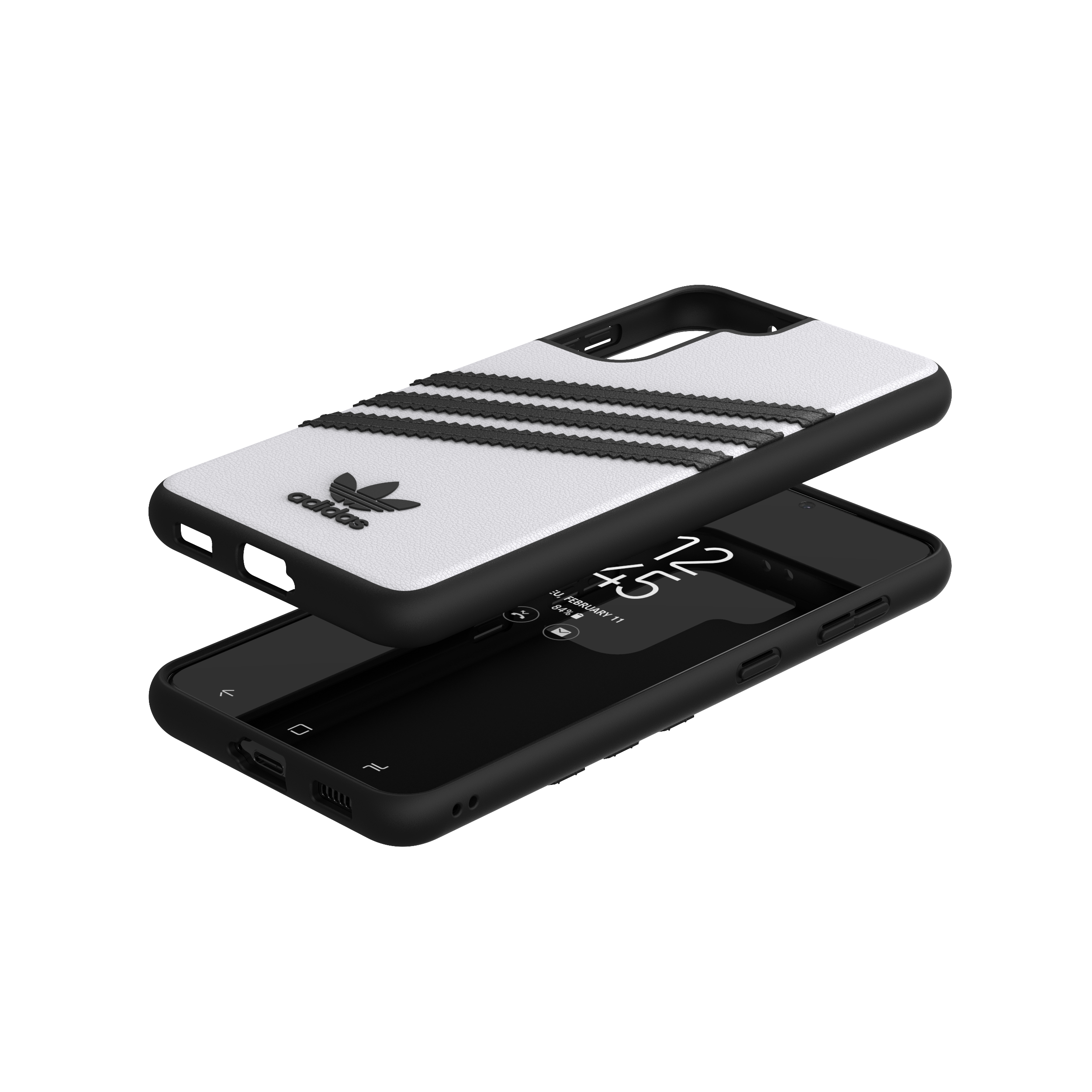 ADIDAS ORIGINALS ORIGINAL Moulded Case PU SS21, Backcover, Samsung, Galaxy S21, Galaxy S21 5G, Schwarz/Weiß