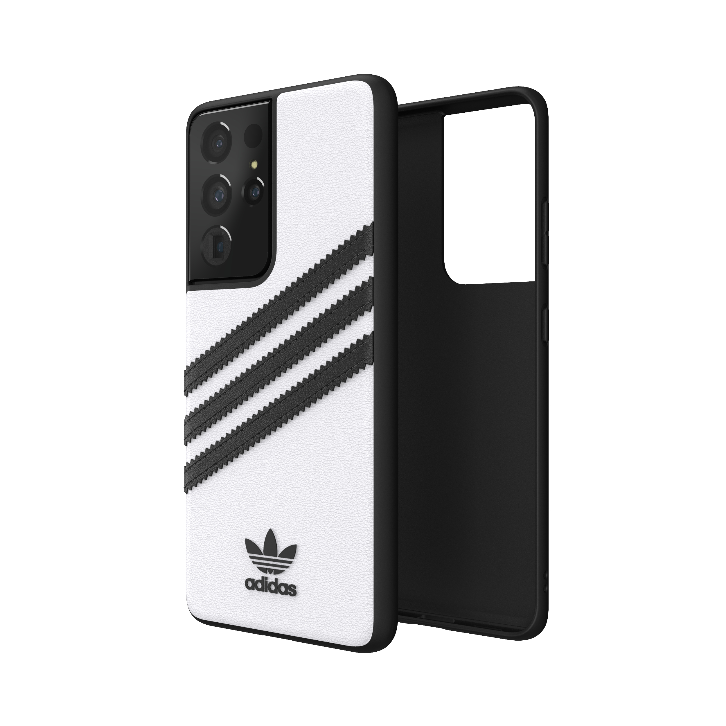 ADIDAS ORIGINALS ORIGINAL Moulded Case PU SS21, Backcover, Samsung, Galaxy S21 Ultra 5G, Schwarz/Weiß