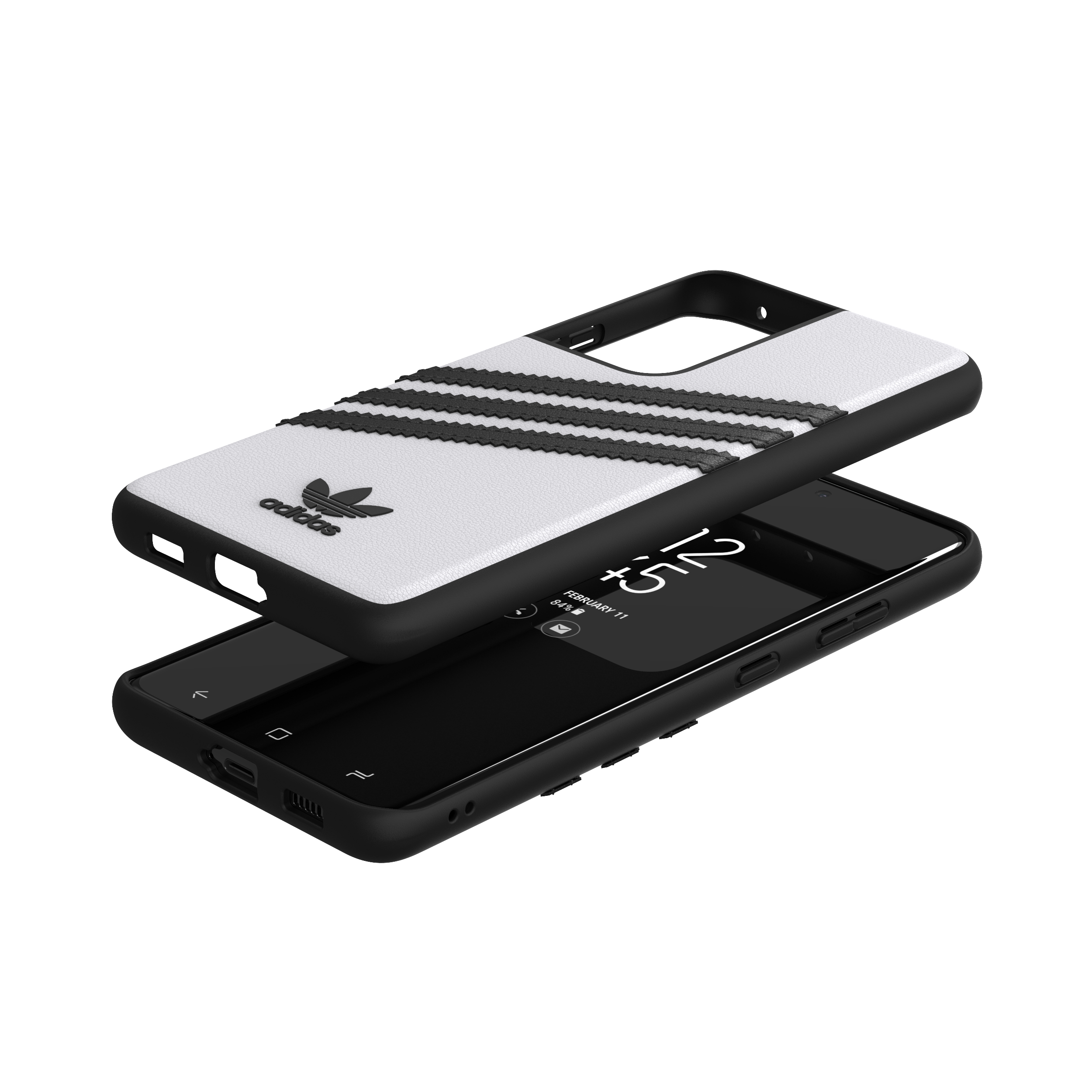 ADIDAS ORIGINALS ORIGINAL Moulded Case PU SS21, Backcover, Samsung, Galaxy S21 Ultra 5G, Schwarz/Weiß