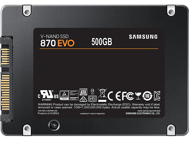 SAMSUNG 870 EVO | Festplatte (SSD, 500 GB, Schwarz) | MediaMarkt