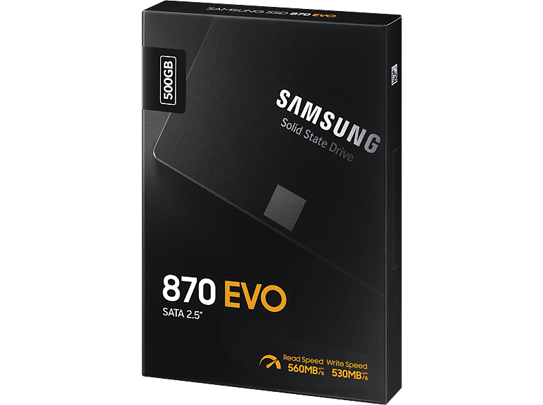 SSD　SATA　2.5インチ　SAMSUNG 870 EVO 500GB SAMSUNG 870 EVO | Festplatte (SSD, 500 GB, Schwarz) | MediaMarkt
