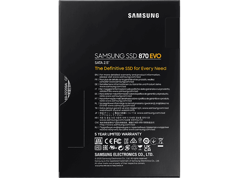 SAMSUNG 870 EVO | Festplatte (SSD, 2 TB, Schwarz) | MediaMarkt