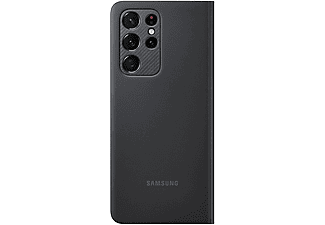 Funda - Samsung Smart LED View, Para Samsung Galaxy S21 Ultra 5G, Tapa de libro, LED, Antibacteriana, Negro