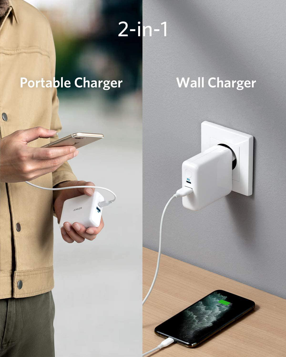 ANKER A1624G21 Powerbank universal, Weiß