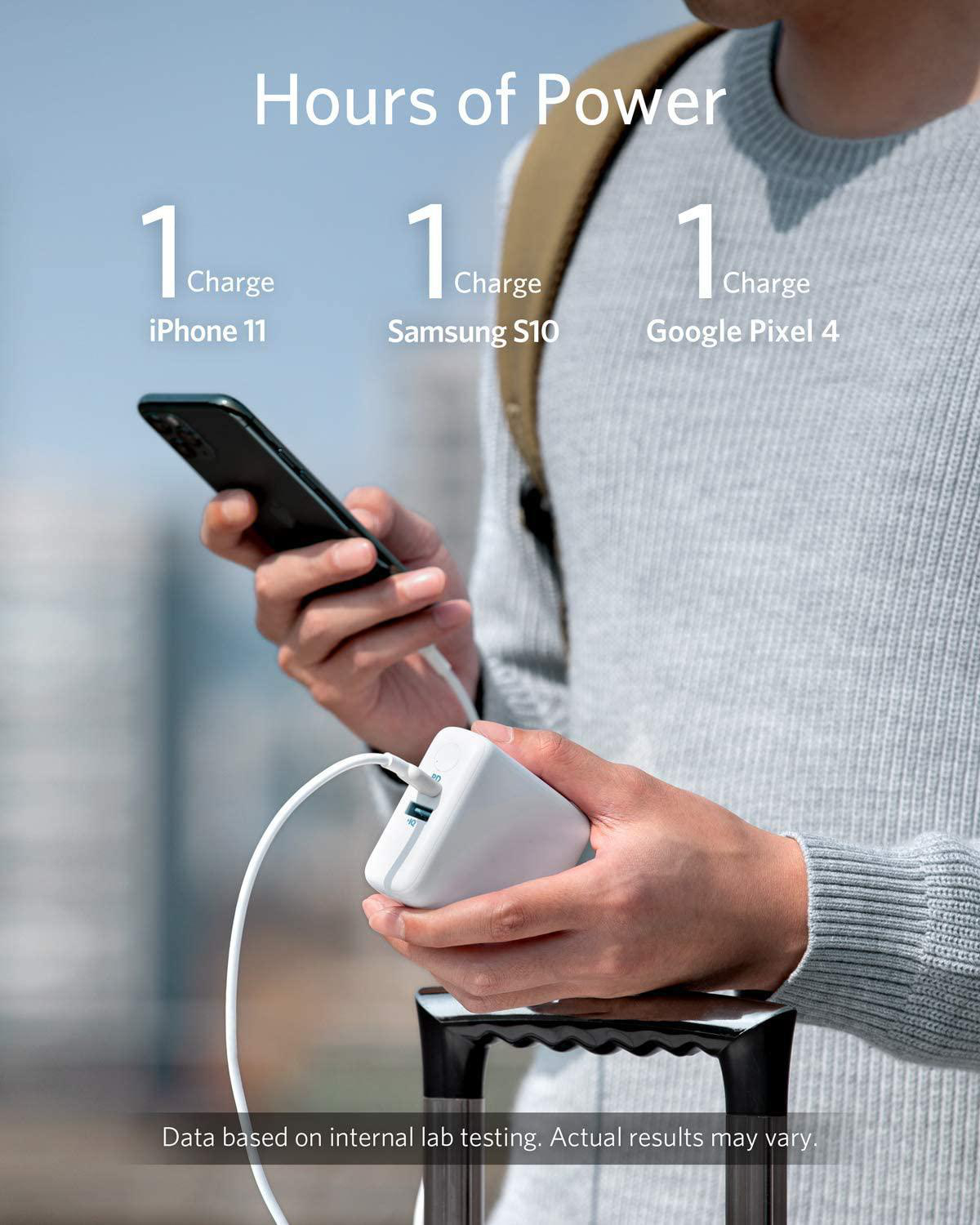 ANKER A1624G21 Powerbank universal, Weiß