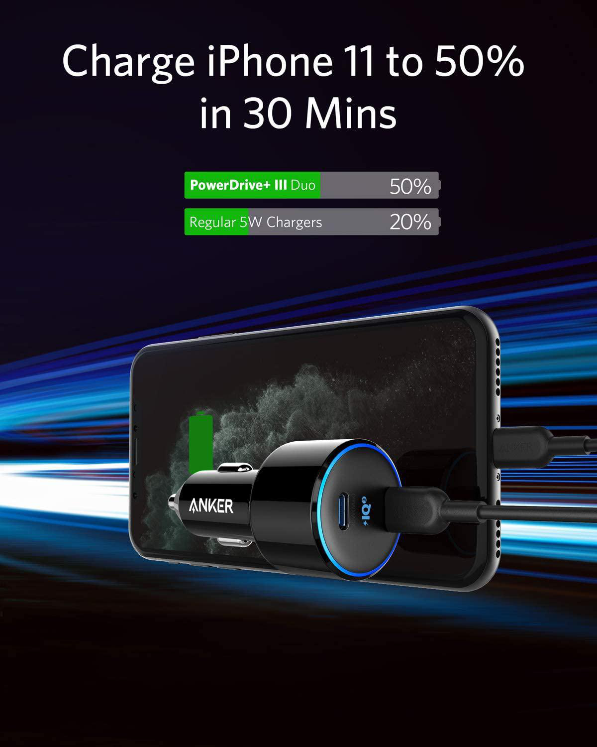 ANKER A2725H11 KFZ-Ladegerät universal, Schwarz