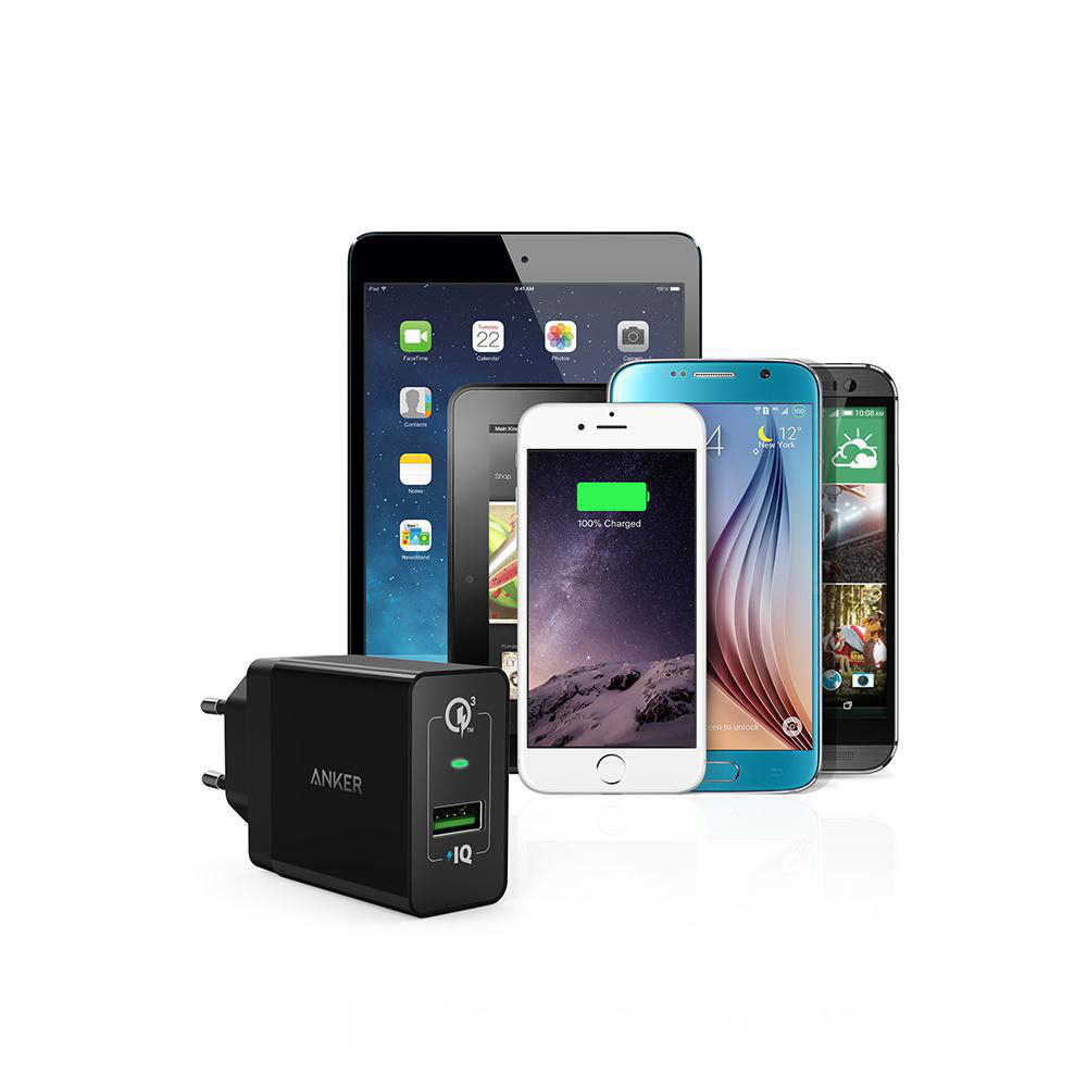 ANKER A2013L11 Reiseladegerät universal, Schwarz