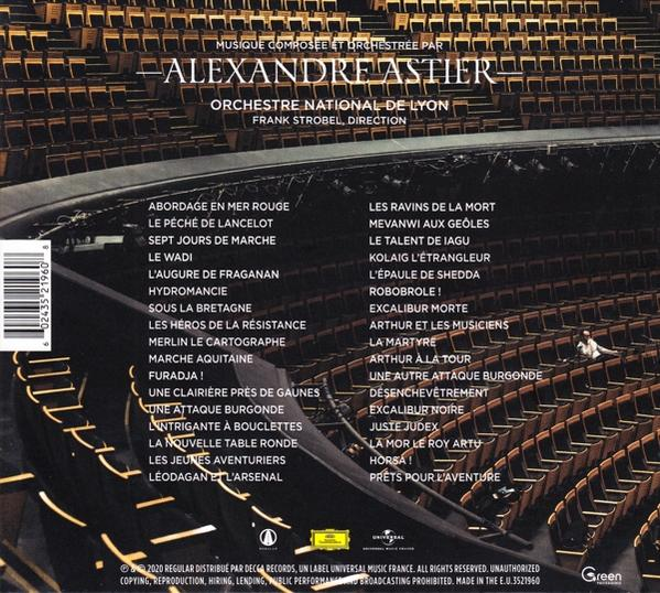 Couverture de CD avec titres, détails artiste et orchestre. Le fond est un théâtre.