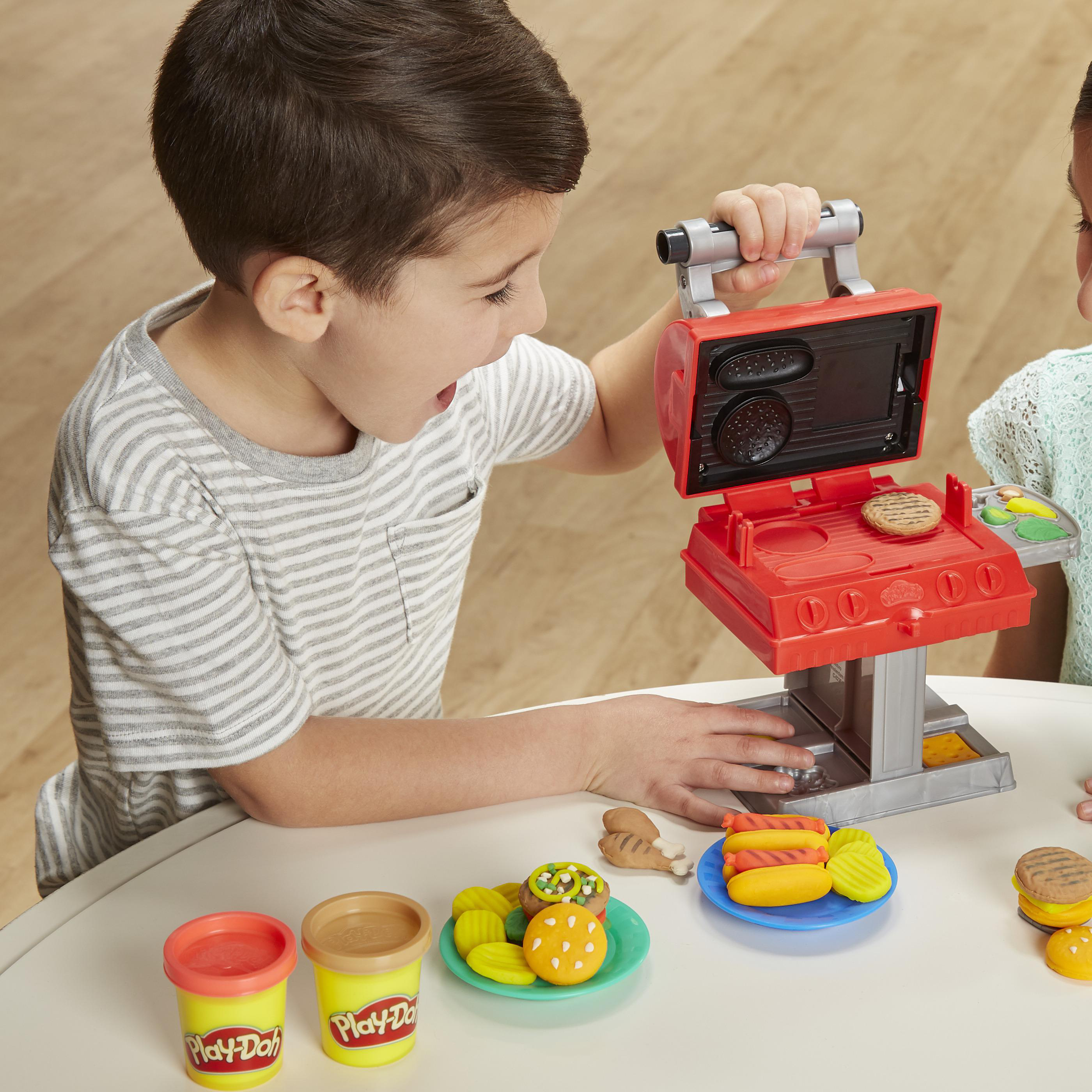 PLAY-DOH Grillstation Knetspielzeugset, Mehrfarbig