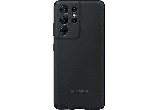 Funda - Samsung Silicone Cover, Para Samsung Galaxy S21 Ultra 5G, Silicona, Trasera, Negro