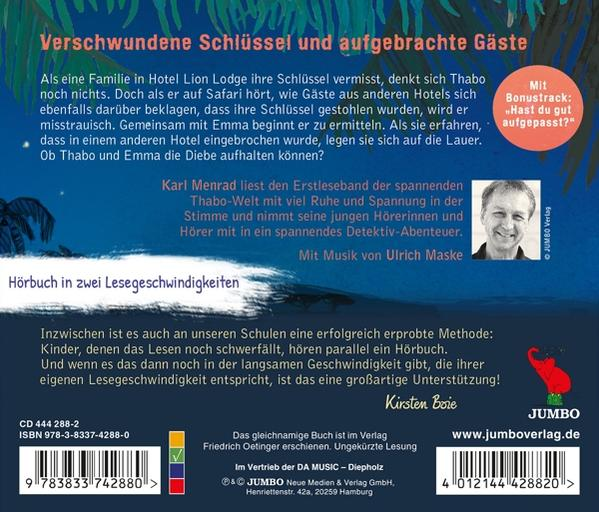 Kirsten Boie - Thabo Und Emma (3).Einbrecher In Lion Lodge  - (CD)