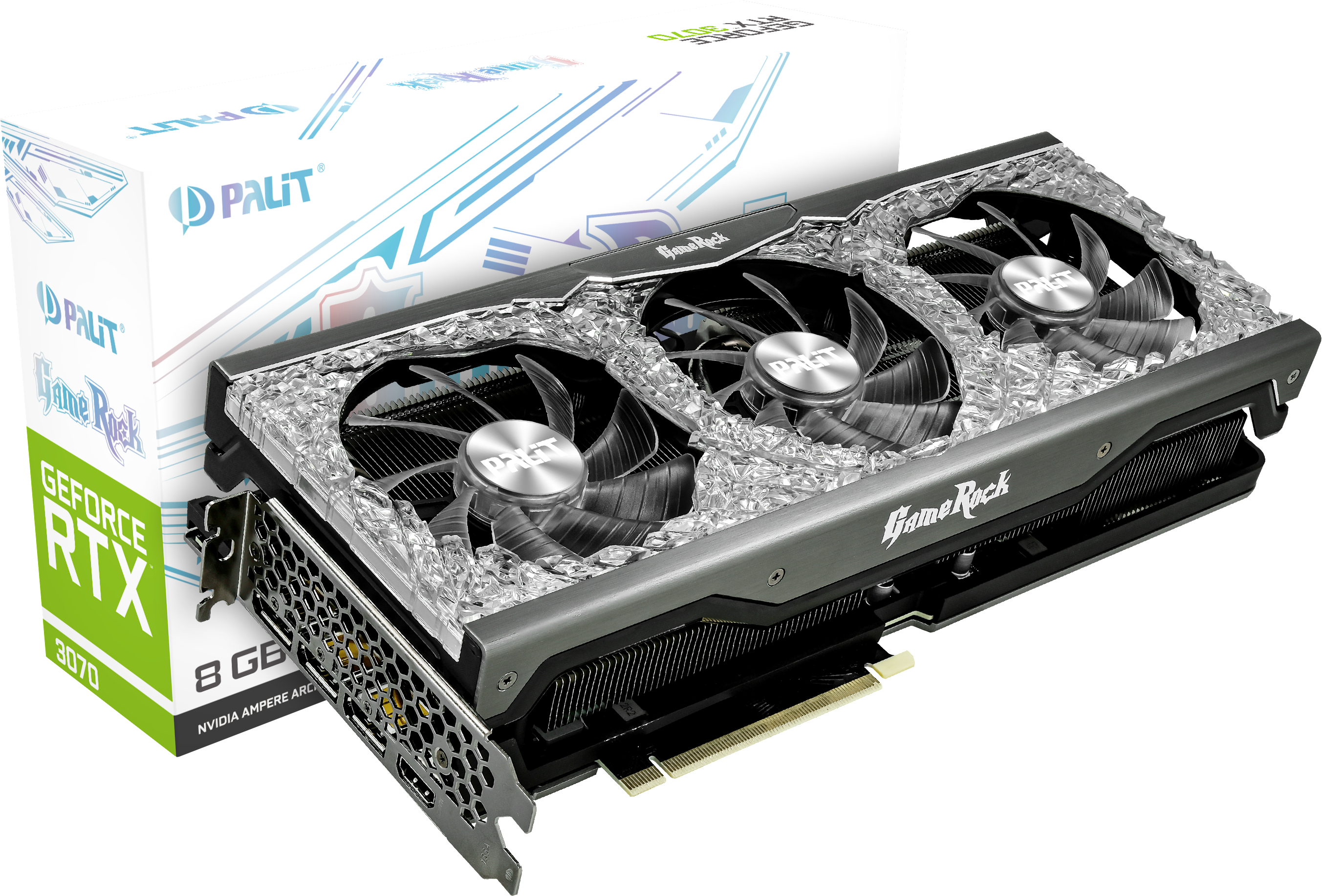 PALIT GeForce RTX™ 3070 GameRock 8 GB (NE63070019P2-1040G) (NVIDIA, Grafikkarte)
