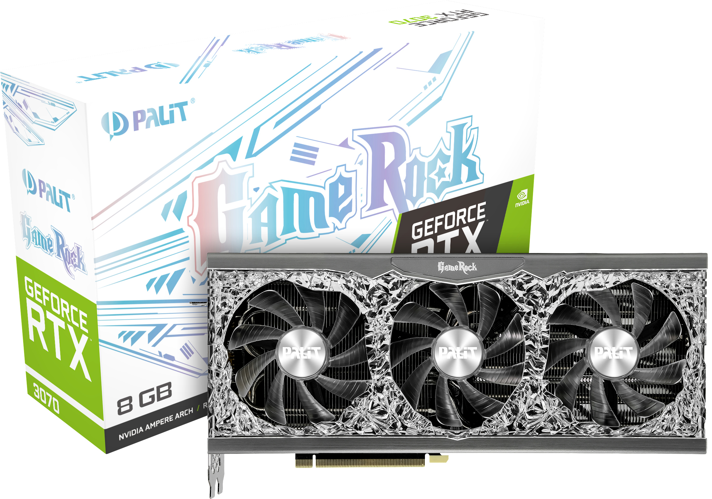 PALIT GeForce RTX™ 3070 GameRock 8 GB (NE63070019P2-1040G) (NVIDIA, Grafikkarte)