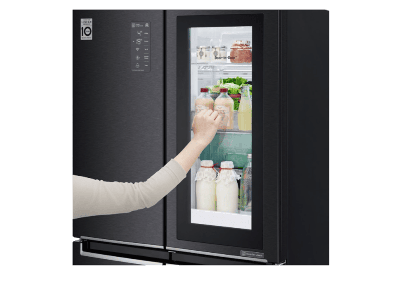 Lg Lg Gc Q22ftqkl 595 Litre Instaview 4 Kapili Gardirop Buzdolabi Metalik Buzdolabi